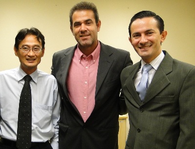 Genival Fonseca (PDT), José Roberto Fukumaru e Antônio Mendonça, em São Paulo, SP.